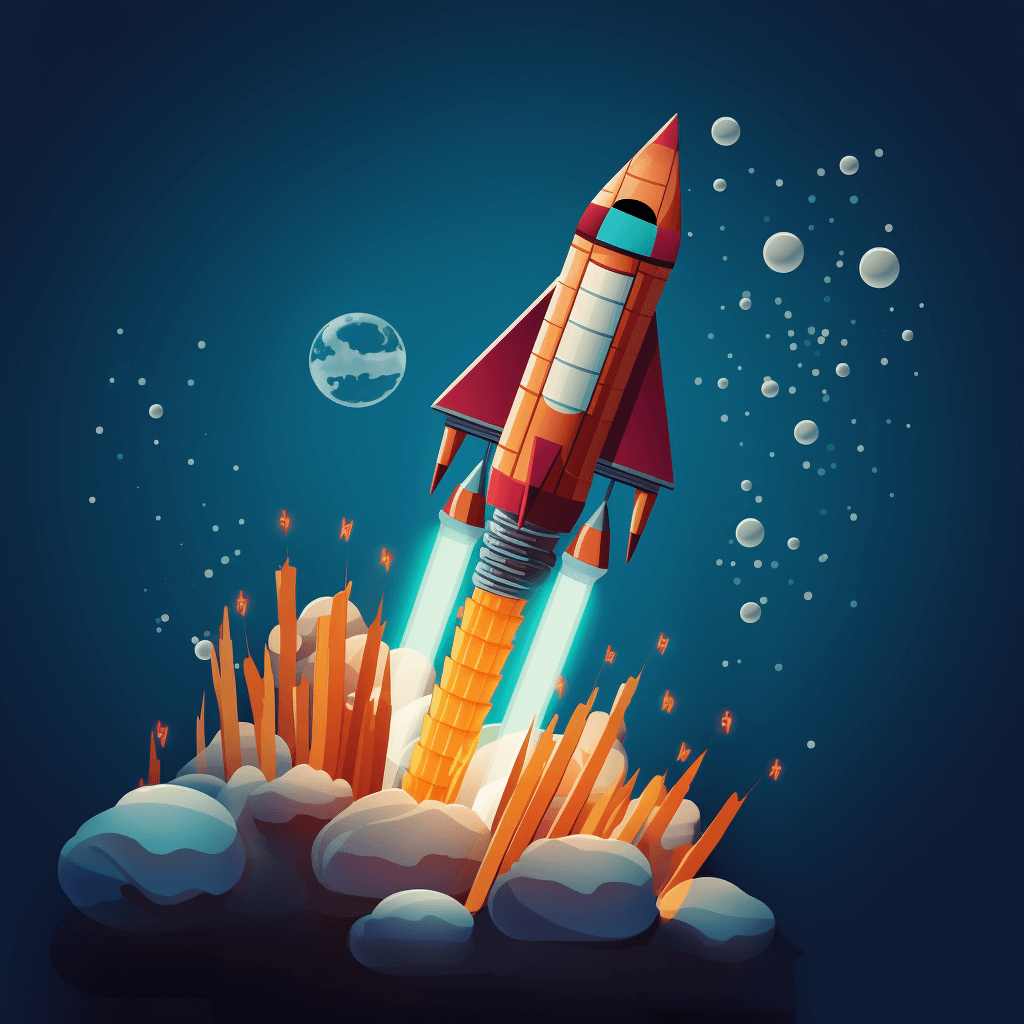 A rocket ship representing a great startup accelerator